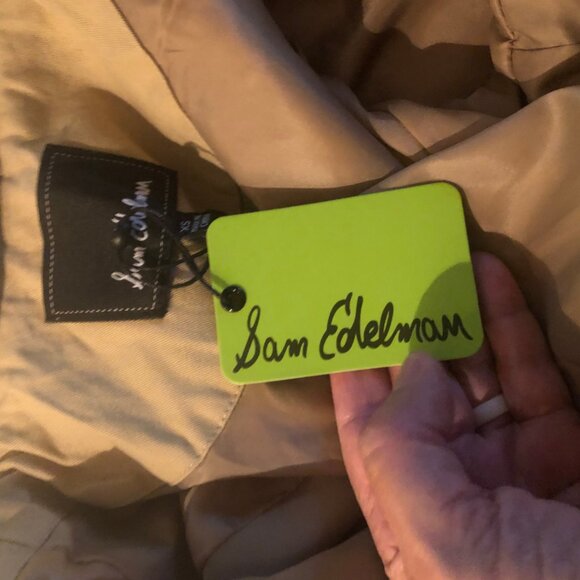 Sam Edelman Utility Jacket XS Beige Khaki Zip Front Pockets Military Style NWT - Picture 10 of 13